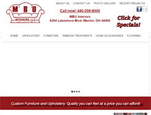Tablet Screenshot of mbuinteriors.com